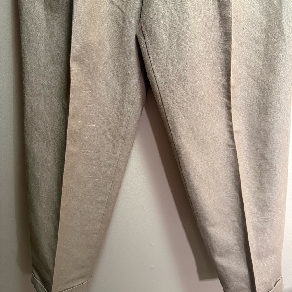 Savane Men's Classic Fit Pleated Pants in Light Brown - Picture 3 of 13